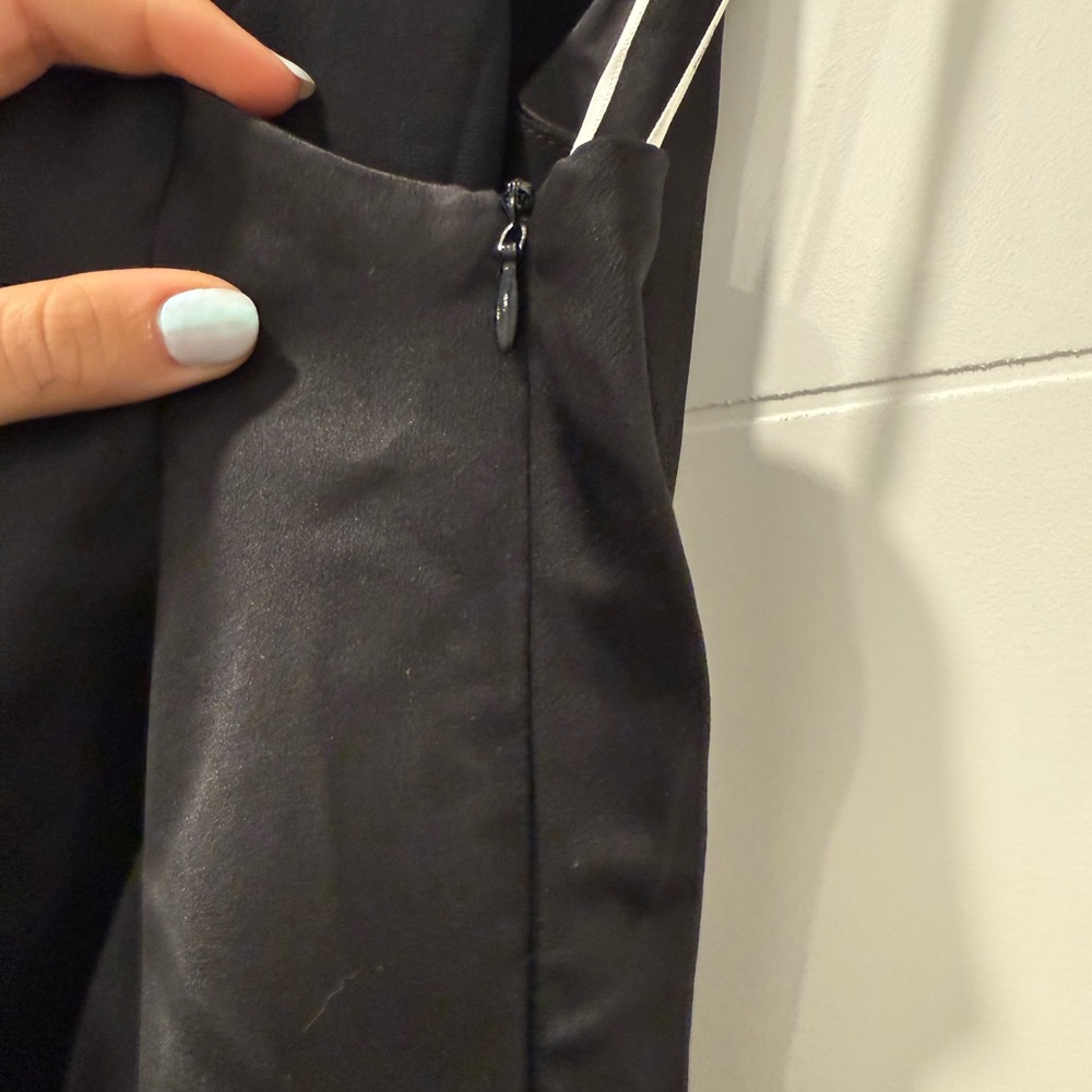 Lulu's Black Satin Dress, one shoulder, bridesmaid, wedding guest, formal - Picture 4 of 6